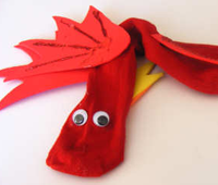 Red Dragon Sock Puppet
