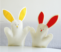 Really adorable bunny hand puppets