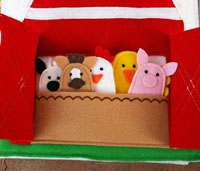 Farm Animal Quiet Book and Finger Puppets