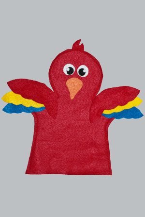 Free Parrot Felt Hand Puppet Pattern – The Tucson Puppet Lady
