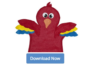 Free Parrot Felt Hand Puppet Pattern – The Tucson Puppet Lady